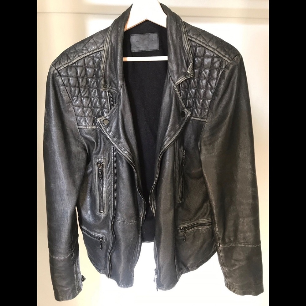 ◼️ AllSaints Cargo Leather Biker Jacket ◾️